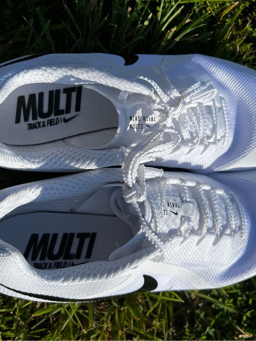 NEW Nike size 9.5 Mens Rival Multi Track Spikes White